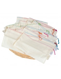 Bolsas de algodón ecológico GOTS para productos a granel XS 50 x (16 x 16 cm) - Imagen 1