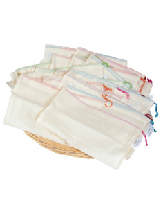 Bolsas de algodón ecológico GOTS para productos a granel XS 50 x (16 x 16 cm) - Imagen 2