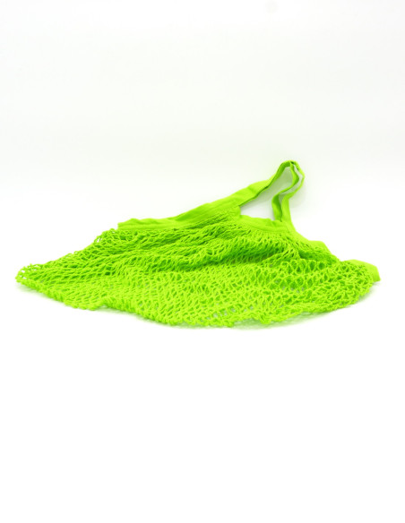 Bolsa malla verde algodón bio - Imagen 1