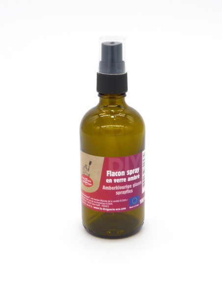 Botella de spray de vidrio ámbar 100ml - Imagen 1