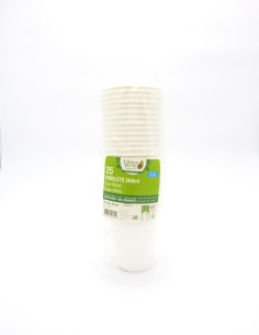 Vasos fibra 20cl 100% compostable - Imagen 1