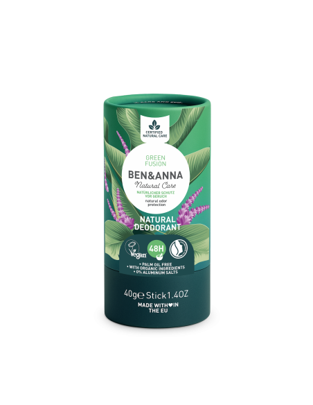 Desodorante Green Fusión envase de cartón (sin plástico) 40 g - Imagen 1